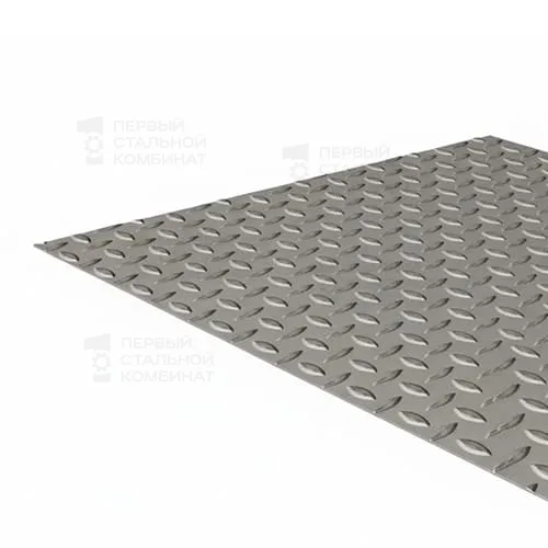 Лист нержавеющий рифлёный TEAR PLATE 3х1500х3000 мм AISI 430 DIN 50049-1992