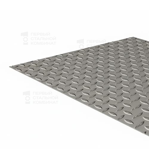 Лист нержавеющий рифлёный TEAR PLATE 3х1500х3000 мм AISI 430 DIN 50049-1992